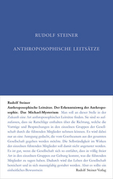 Anthroposophische Leitsätze - Steiner, Rudolf