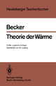 Theorie der Wärme Richard Becker Author