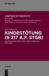 Kindestötung (§ 217 a.F. StGB) - André Brambring