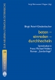 beten - einreden - durchhecheln: Sprechakte in Franz Michael Felders Roman "Sonderlinge" (Zur neueren Literatur Österreichs)