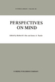Perspectives on Mind - Herbert R. Otto; James A. Tuedio