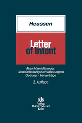 Letter of Intent - Heussen, Benno; Pischel, Gerhard; Junker, Markus; Knesebeck, Dirk von dem