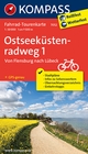 KOMPASS Fahrrad-Tourenkarte Ostseeküstenradweg 1, von Flensburg nach Lübeck 1:50.000: Leporello Karte, reiß- und wetterfest