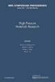 High-Pressure Materials Research: Volume 499