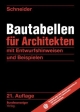 Schneider - Bautabellen für Architekten: mit Entwurfshinweisen und Beispielen