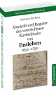 Abschrift und Register des verschollenen Kirchenbuchs von Emleben 1631-1730