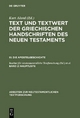 Text und Textwert der griechischen Handschriften des Neuen Testaments.... / Hauptliste - Kurt Aland