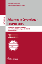 Advances in Cryptology -- CRYPTO 2015 - 