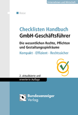Checklisten Handbuch GmbH-Geschäftsführer - Christian Bosse
