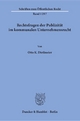 Rechtsfragen der Publizität im kommunalen Unternehmensrecht. - Otto K. Dietlmeier