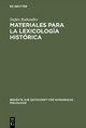 Materiales para la lexicología histórica - Stefan Ruhstaller