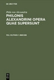 Philo von Alexandria: Philonis Alexandrini opera quae supersunt / Indices