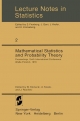 Mathematical Statistics and Probability Theory - W. Klonecki;  A. Kozek;  J. Rosinski