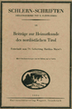 Beiträge zur Heimatkunde des nordöstlichen Tirol: Festschrift zum 70. Geburtstag von Matthias Mayer (Schlern-Schriften)