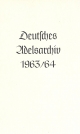 Bericht des Deutschen Adelsarchivs e.V. 1963-64