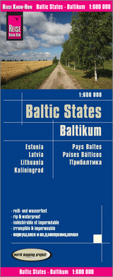 Reise Know-How Landkarte Baltikum / Baltic States (1:600.000) : Estland, Lettland, Litauen und Region Kaliningrad - Reise Know-How Verlag Peter Rump