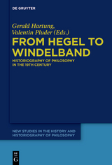 From Hegel to Windelband - 