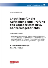 Checkliste 4 für die Aufstellung und Prüfung des Lageberichts bzw. Konzernlageberichts - Farr, Wolf-Michael