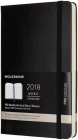 Moleskine 12 Monate Wochen Notizkalender 2018, Vertikal, L/A5, Hard Cover, Schwarz