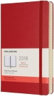 Moleskine 12 Monate Tageskalender 2018, L/A5, Hard Cover, Scharlachrot