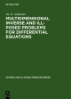 Multidimensional Inverse and Ill-Posed Problems for Differential Equations - Yu. E. Anikonov