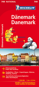 Michelin Karte Dänemark. Danemark - 