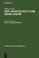 Der Wortschatz des Hans Sachs / Untersuchungen - Walter Tauber