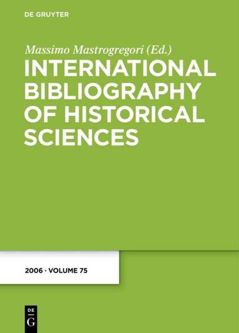 International Bibliography of Historical Sciences / 2006 - 