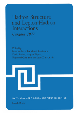 Hadron Structure and Lepton-Hadron Interactions - Maurice Levy; Jean-Louis Basdevant; David Speiser; Jacques Weyers; Raymond Gastmans