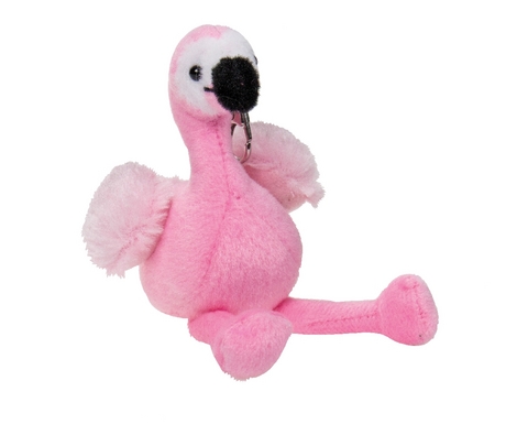 Schlüsselanhänger "Flamingo" Plüsch, Taschenanhänger, Keychain, Karabiner