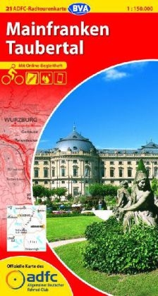 ADFC-Radtourenkarte 21 Mainfranken Taubertal 1:150.000, reiß- und wetterfest, GPS-Tracks Download und Online-Begleitheft