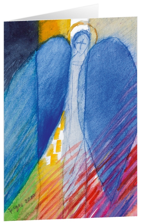 Kunstkarten "Engel aus dem Regenbogen" - 5 Stück