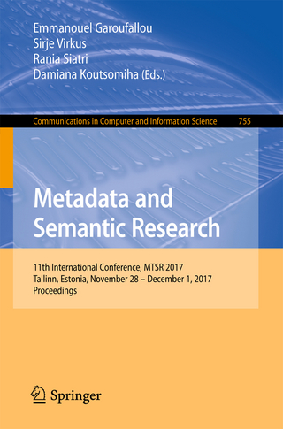 Metadata and Semantic Research - Emmanouel Garoufallou; Sirje Virkus; Rania Siatri; Damiana Koutsomiha