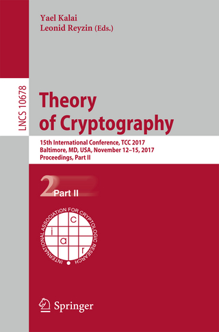 Theory of Cryptography - Yael Kalai; Leonid Reyzin