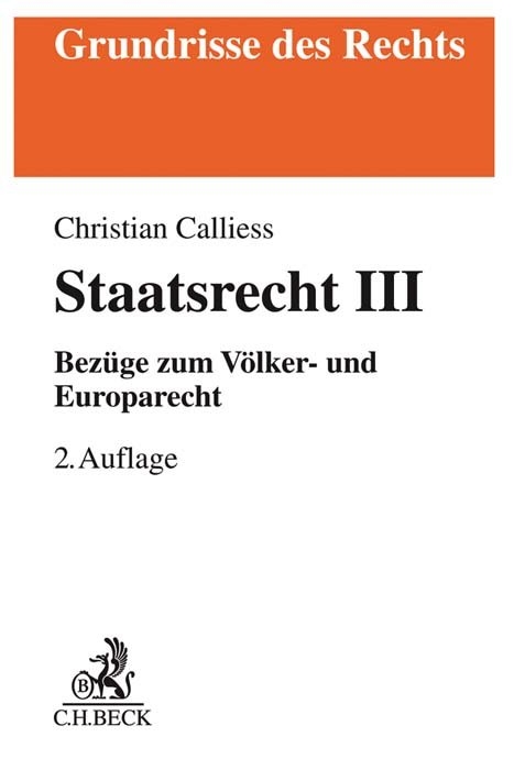 Staatsrecht III - Christian Calliess
