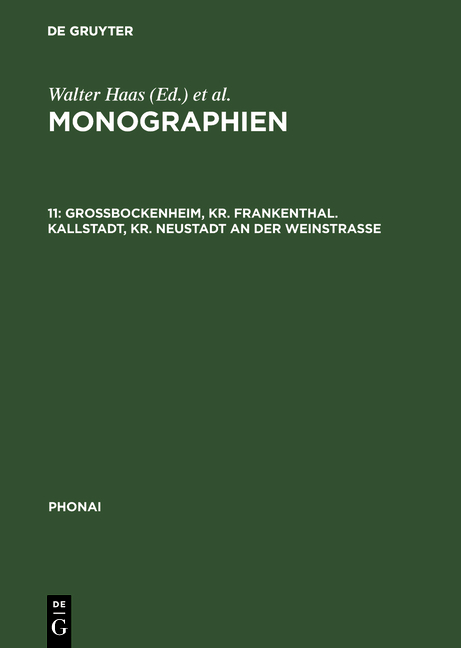 Phonai: Monographien 5