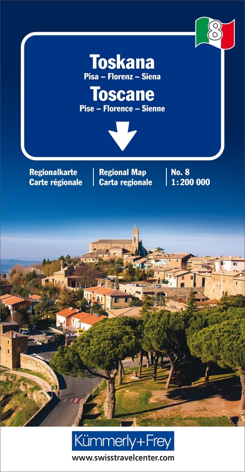 Toskana Regionalkarte Italien Nr. 8