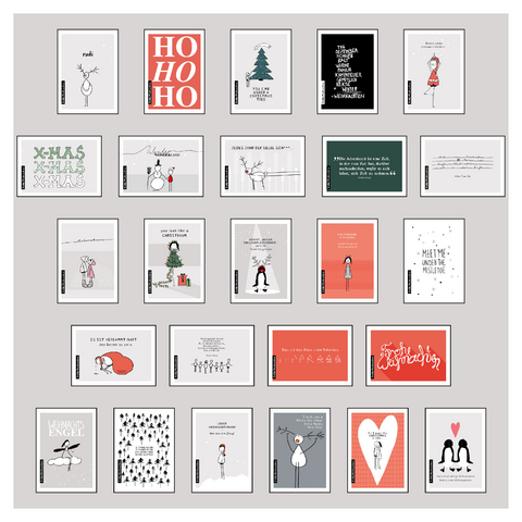 25 handgemachte Weihnachtskarten Teil 1 - Lisa Wirth