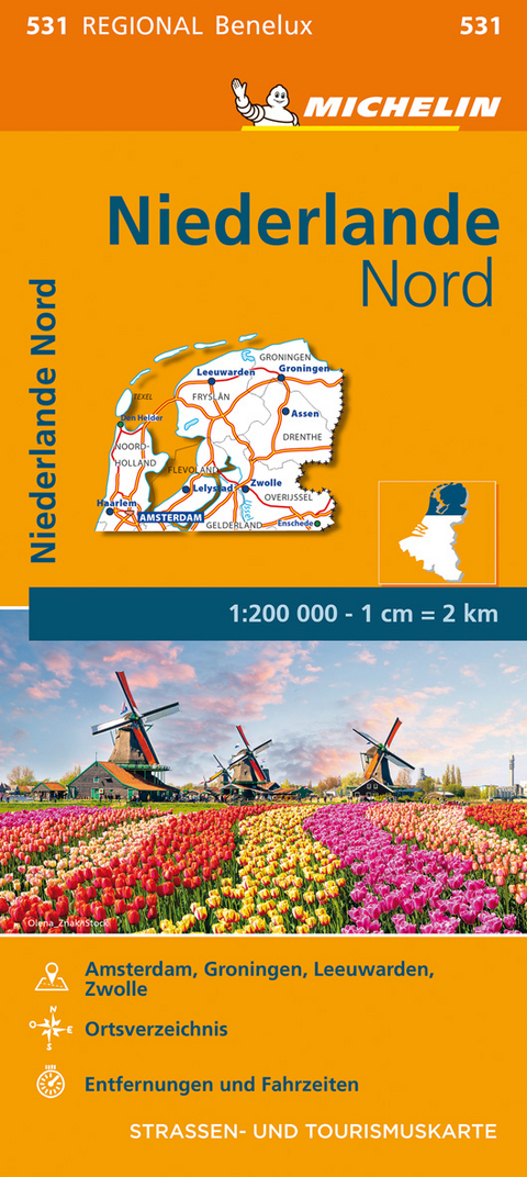 Michelin Niederlande Nord. StraÃen- und Tourismuskarte 1:200.000