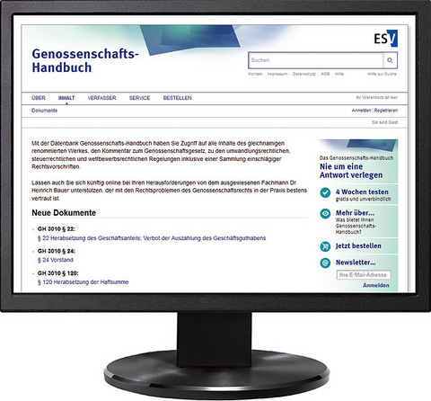 Genossenschafts-Handbuch - Jahresabonnement bei Kombibezug Print und Datenbank - Heinrich Bauer
