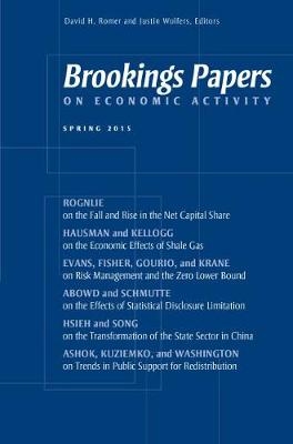 Brookings Papers on Economic Activity - Herman Royer Professor of Political Economy David H Romer; Professor of Economics and Public Policy Justin Wolfers