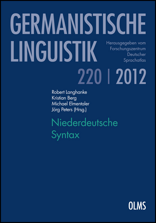Niederdeutsche Syntax - Robert Langhanke; Michael Elmentaler; Kristian Berg; Jörg Peters