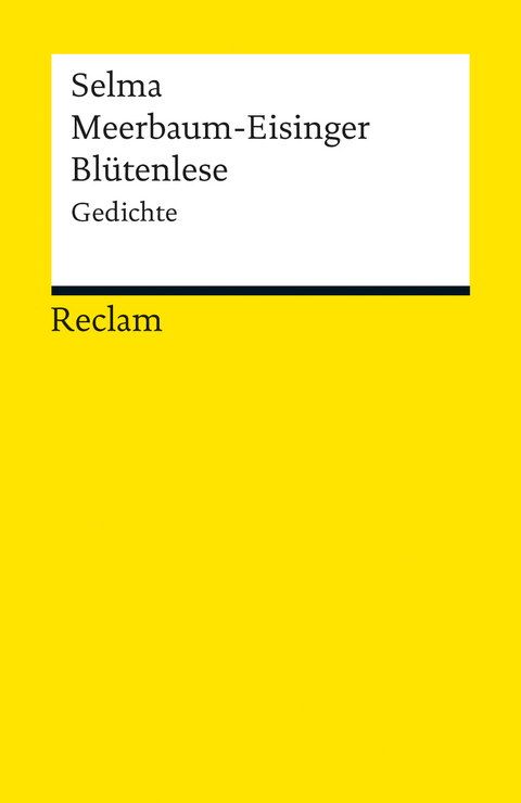 Blütenlese - Selma Meerbaum-Eisinger