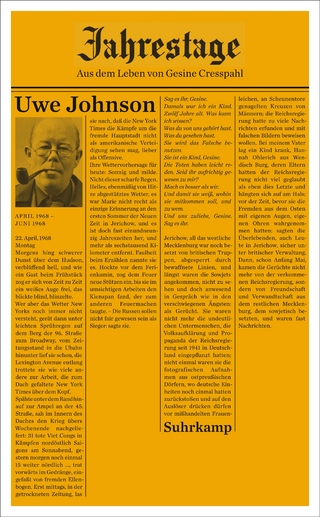 Jahrestage 3 - Uwe Johnson