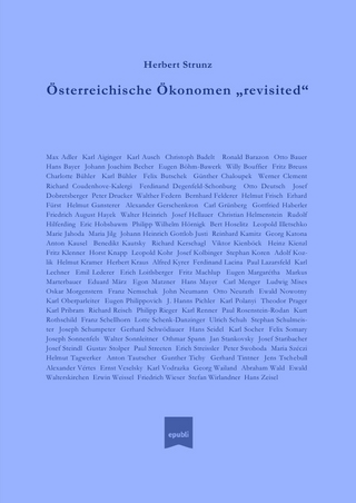 Österreichische Ökonomen ?revisited? - Prof. Dr. Strunz, Herbert