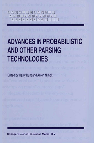 Advances in Probabilistic and Other Parsing Technologies - H. Bunt; Anton Nijholt
