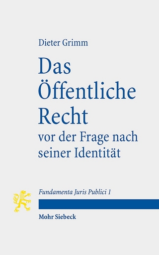 Das Öffentliche Recht vor der Frage nach seiner Identität - Dieter Grimm