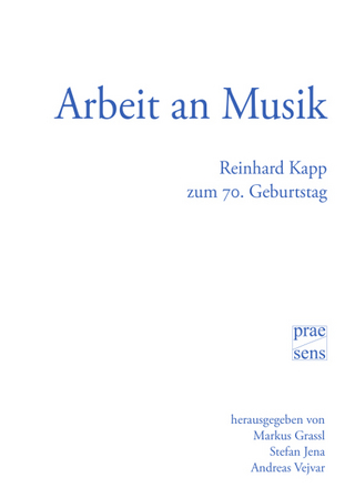 Arbeit an Musik - Stefan Jena; Andreas Vejvar; Markus Grassl
