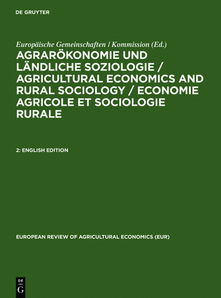 Agrarökonomie und ländliche Soziologie / Agricultural economics and... / English Edition - Europäische Gemeinschaften / Kommission; Europäische Gemeinschaften / Kommission