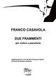 Due Frammenti - Franco Casavola